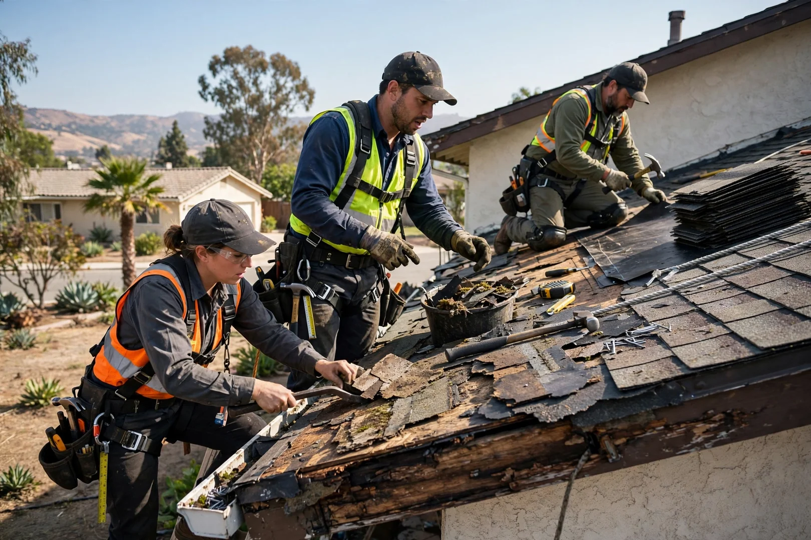 New shingle roof completed on a La Puente home