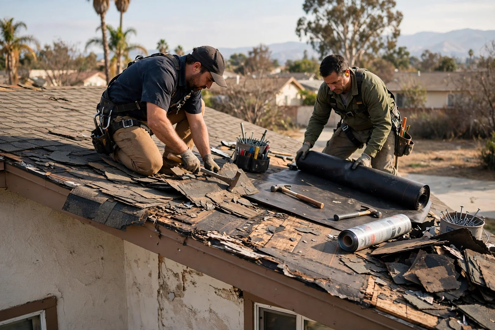 Service area map highlighting La Puente roofing coverage across nearby San Gabriel Valley communities